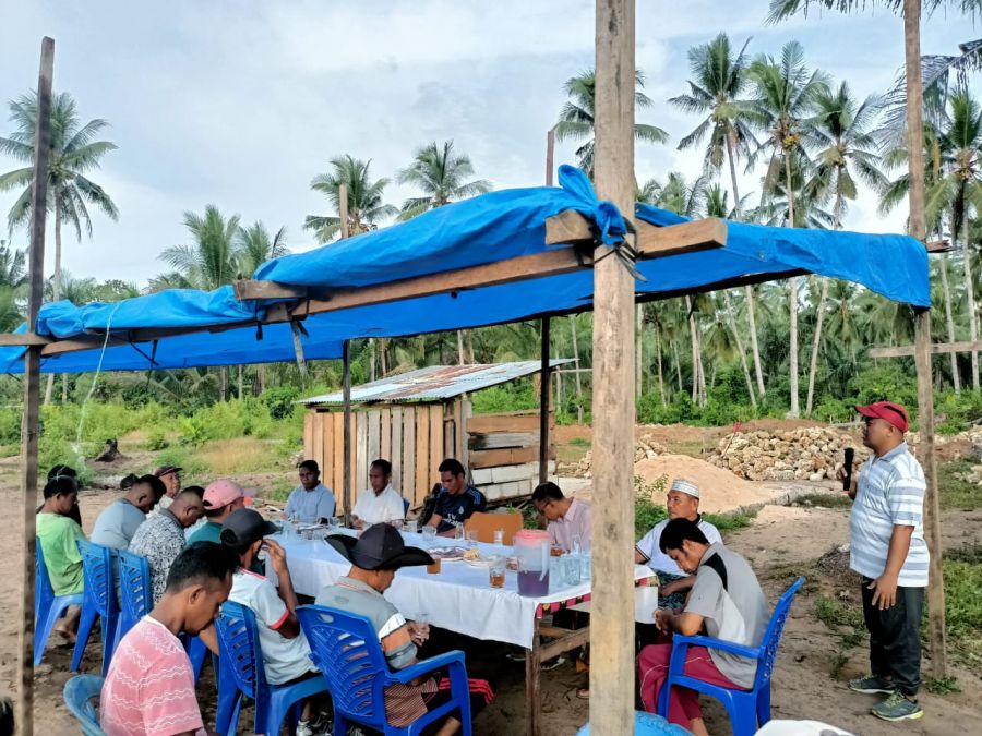 Dewan Penasehat  LDII Pulau Taliabu Hadiri Peletakan Batu Pertama Pembangunan Masjid Rodatul Jannah